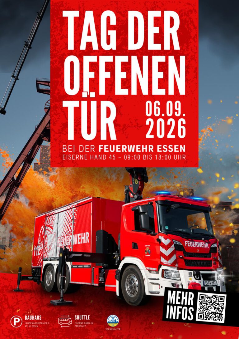 Tag der offenen Tür der Feuerwehr Essen am 6. September 2026